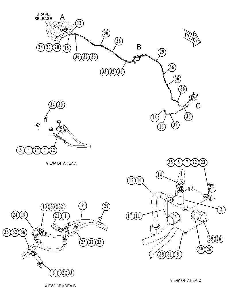 LINES GP-BRAKE RELEASE 4895705 CAT