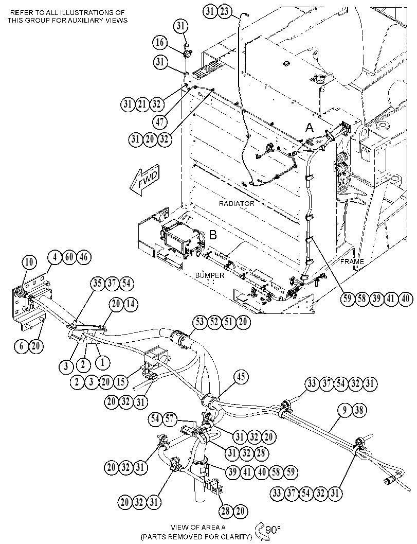 Проводка площадки 3842815 CAT