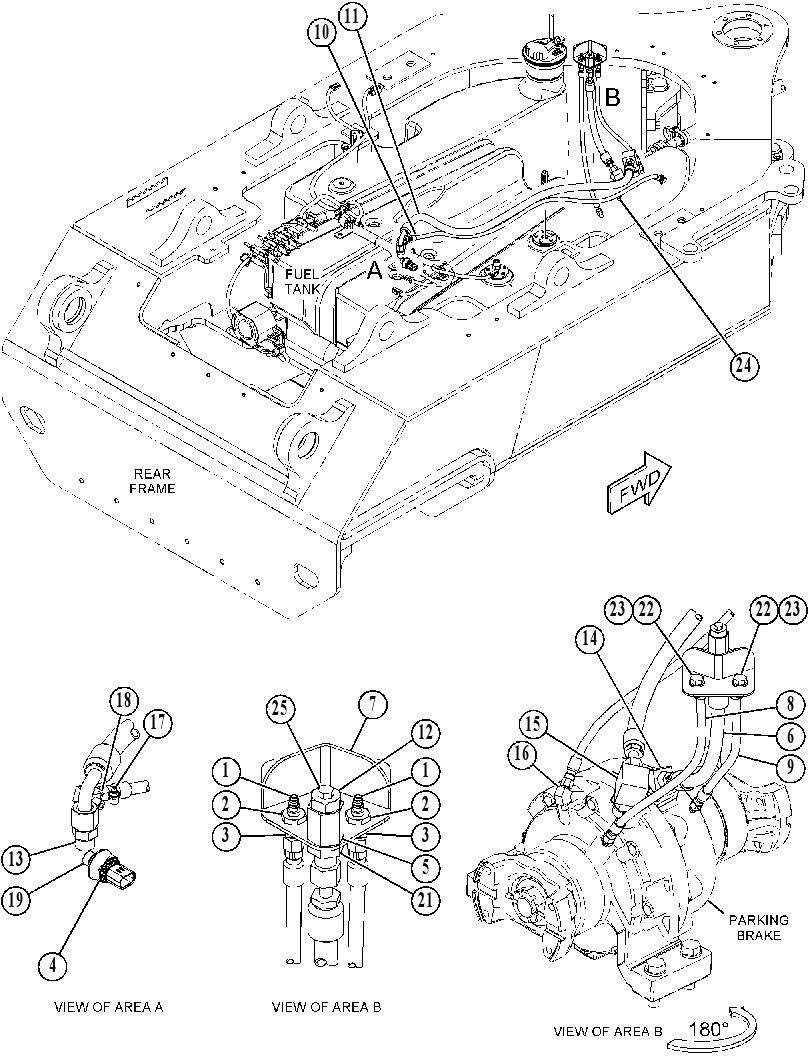 LINES GP-PARKING BRAKE 4264589 CAT