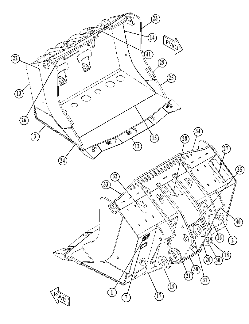 Ковш скальный в сборе 4533177 CAT