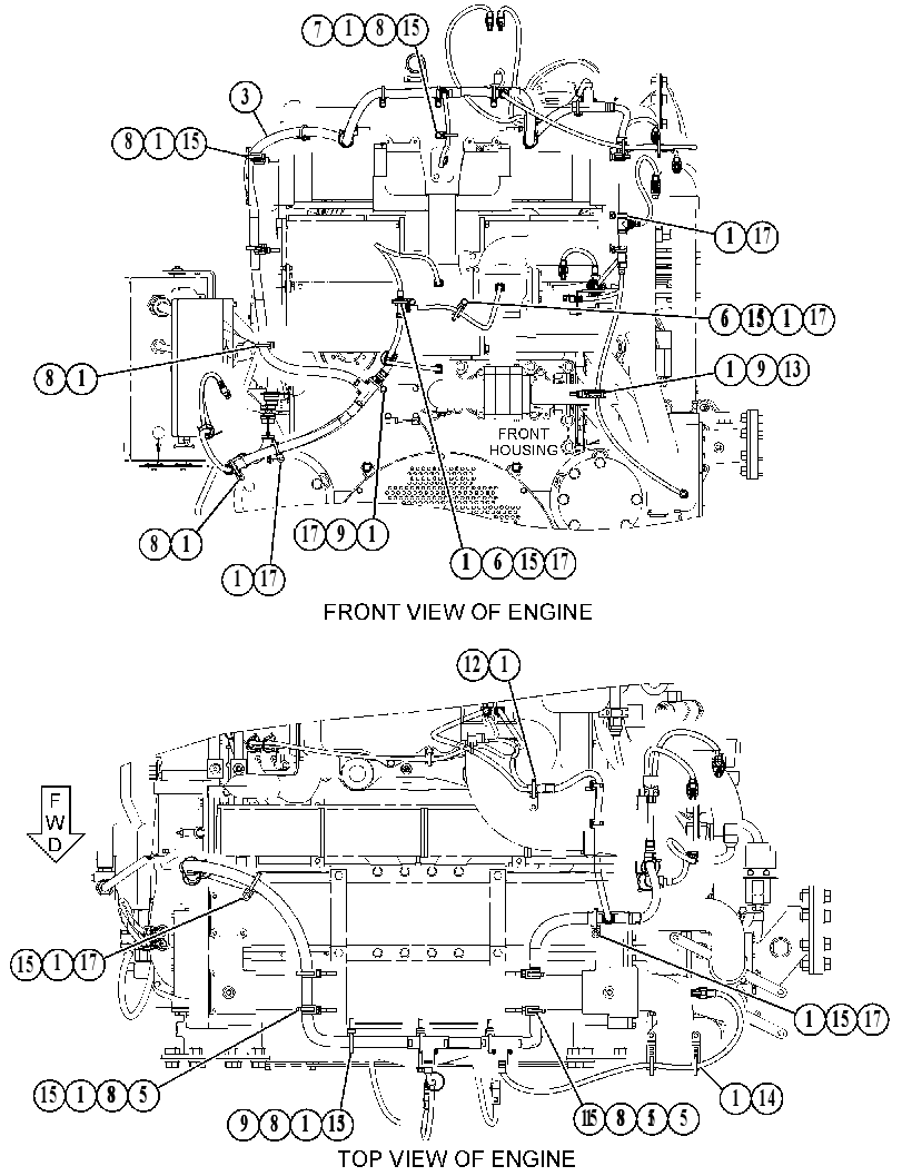 Проводка двигателя 4158102 CAT