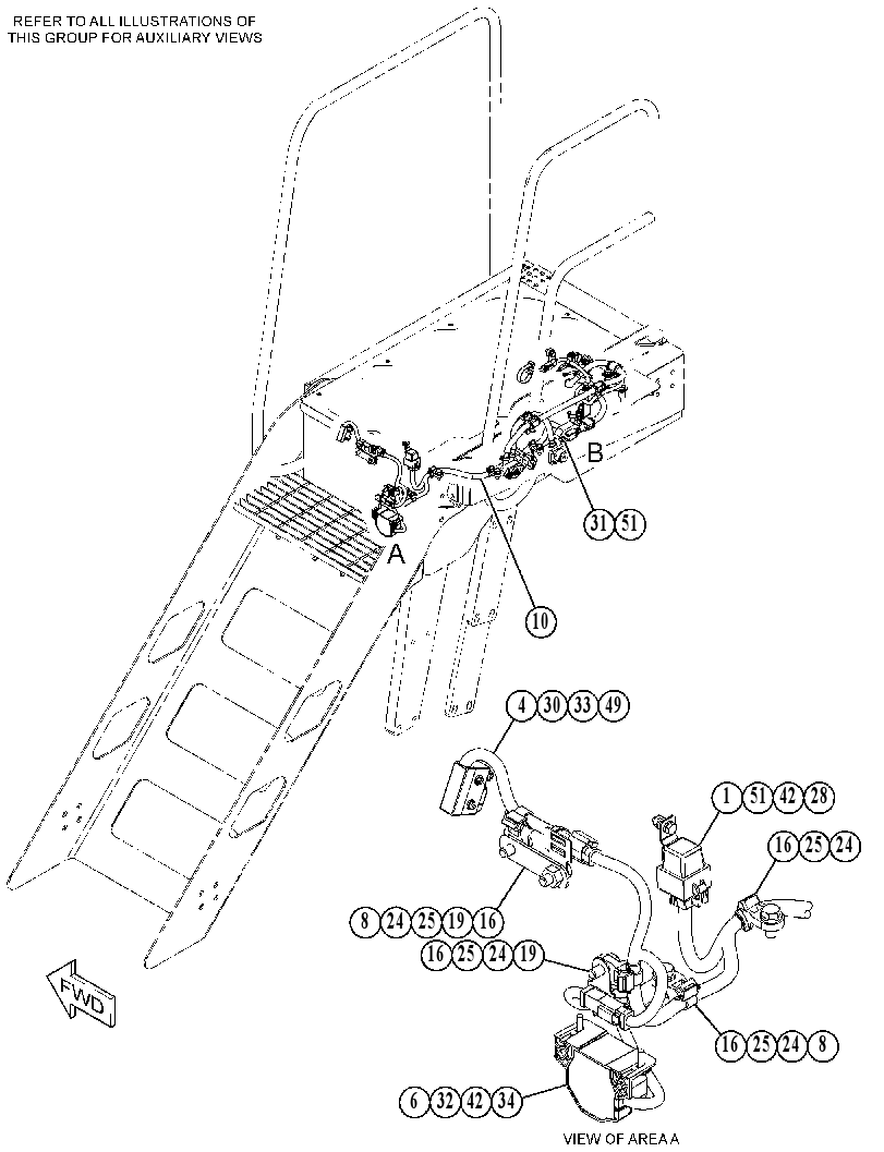 Проводка площадки 5177214 CAT