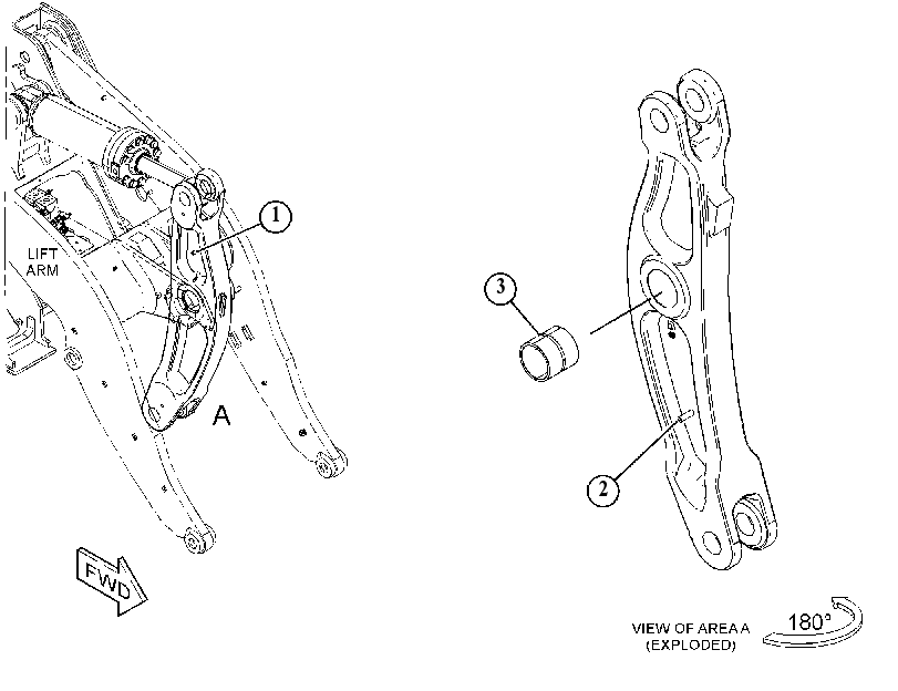 LEVER & BUSHING AS 3866290 CAT