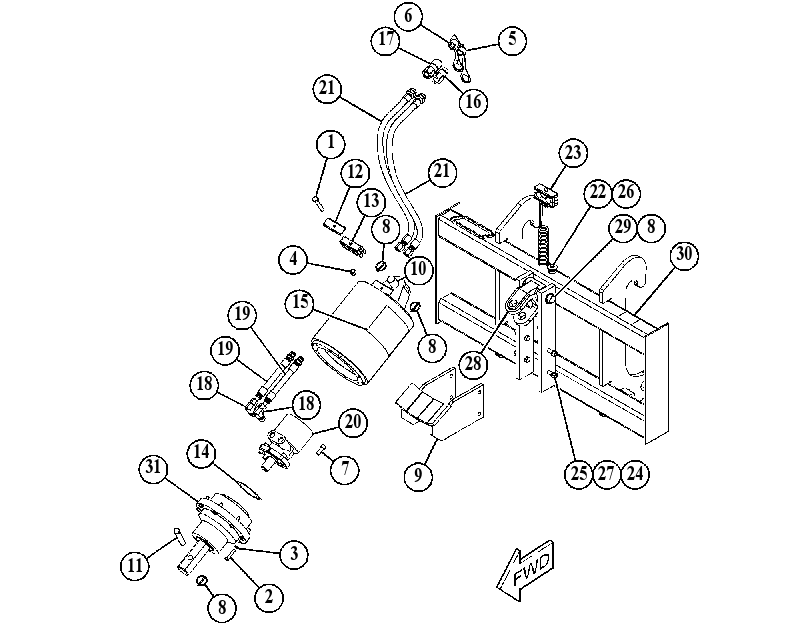 MOTOR & MTG GP-AUGER 4919892 CAT