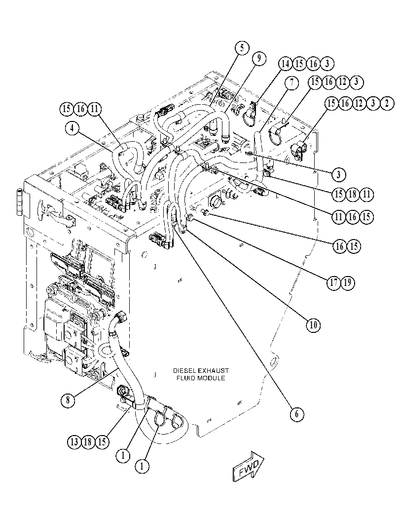 Трубопроводы AdBlue 5006228 CAT