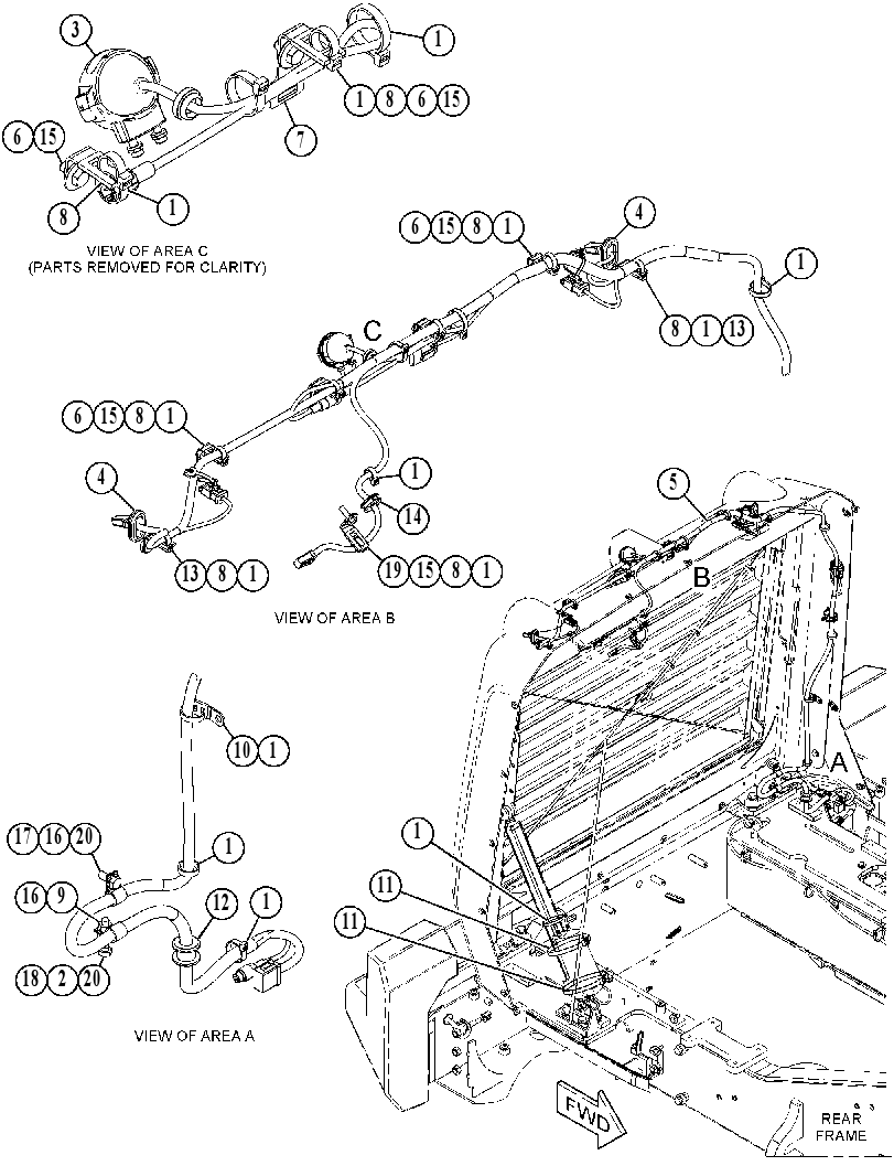 Проводка камеры 4242184 CAT