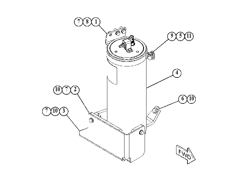 ACCUMULATOR & MTG GP-HYDRAULIC 5129878 CAT