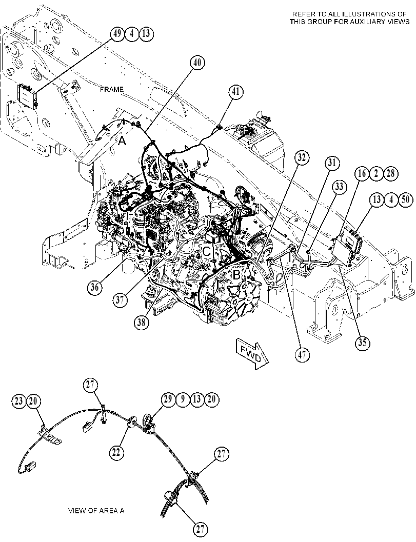 Проводка двигателя 5161391 CAT