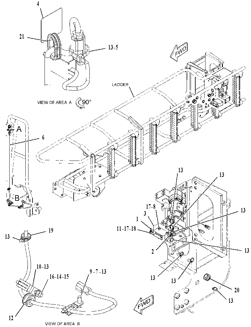 WIRING GP-LADDER 3468669 CAT