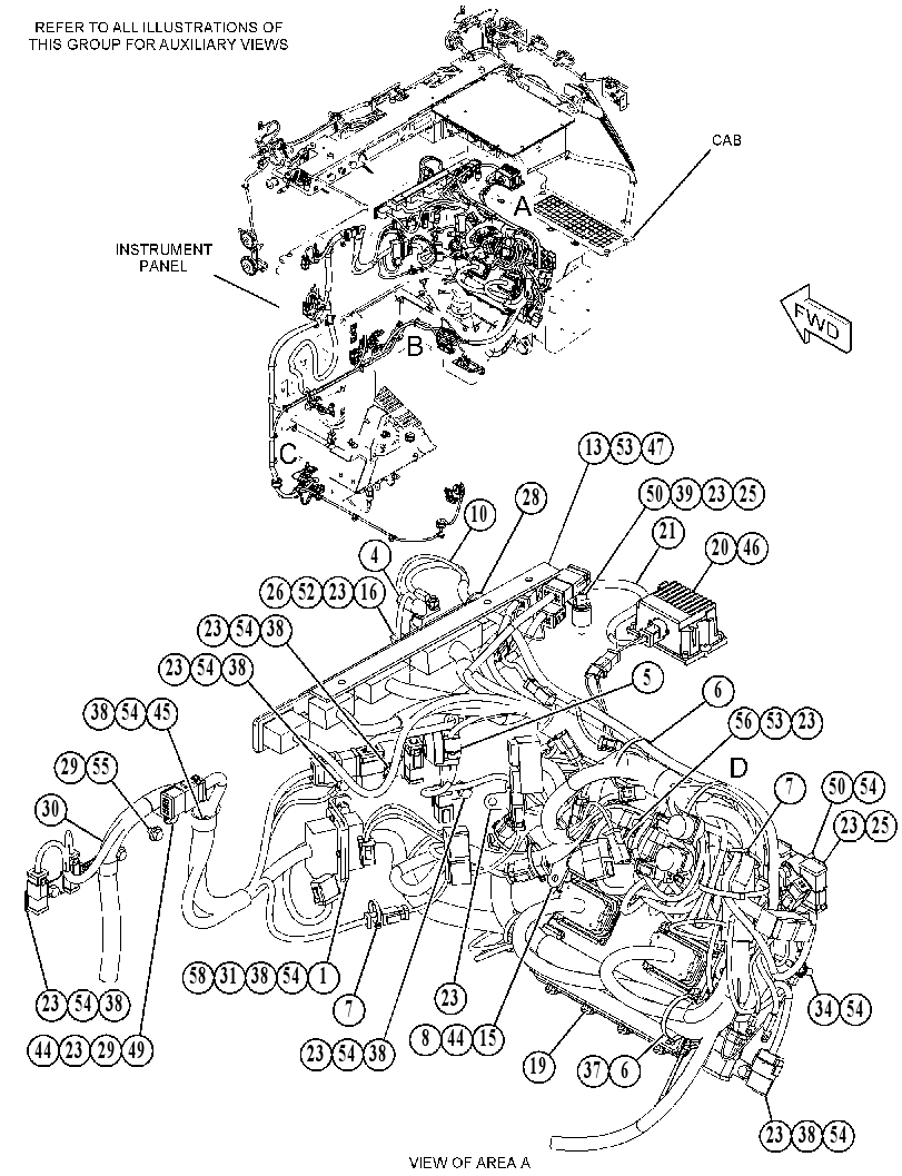 Проводка кабины 4504586 CAT
