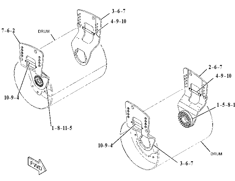 SUPPORT GP-DRUM 3436148 CAT
