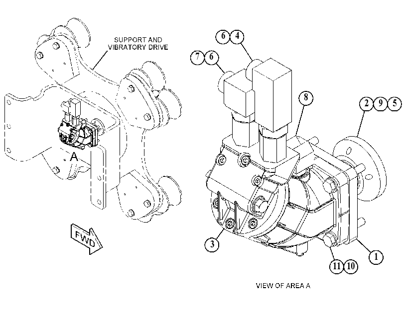 MOTOR & MTG GP-VIBRATORY 4960296 CAT