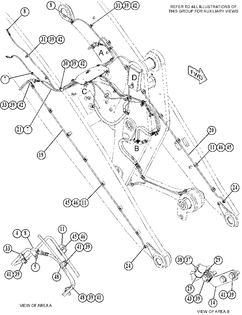 LINES GP-FRONT LUBRICATION 4889564 CAT