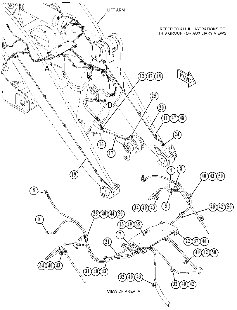 LINES GP-FRONT LUBRICATION 4889563 CAT