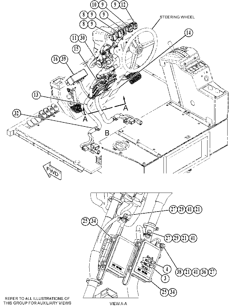 WIRING GP-STEERING CONSOLE 5186846 CAT