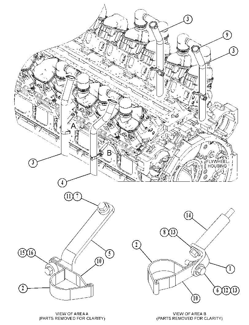 Система отвода газов 4592433 CAT