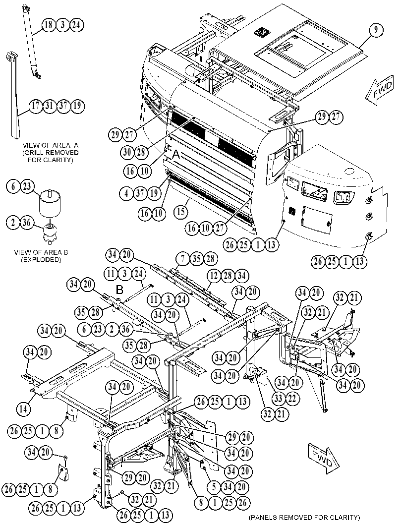 HOOD GP-TRACTOR 3742801 CAT