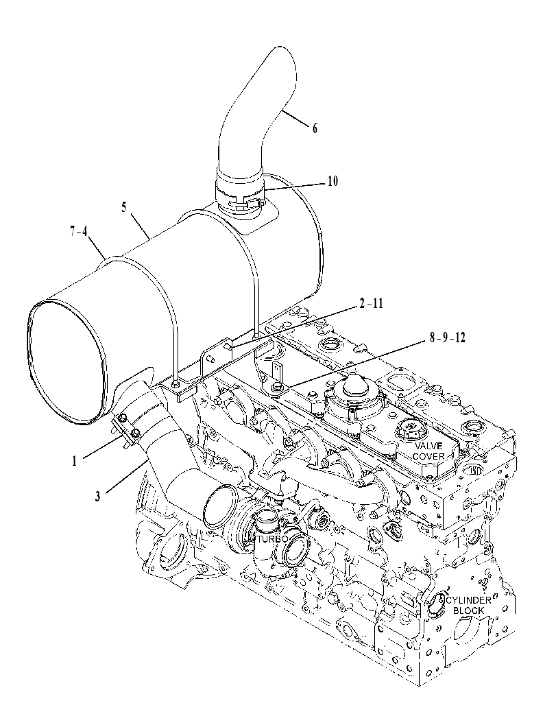 MUFFLER & MOUNTING GP 3947470 CAT