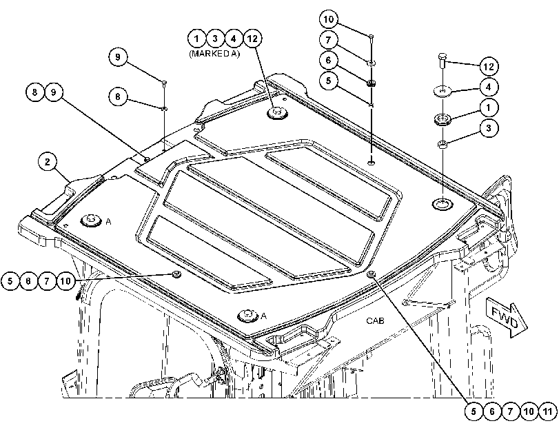 ROOF GP-CAB 3915311 CAT