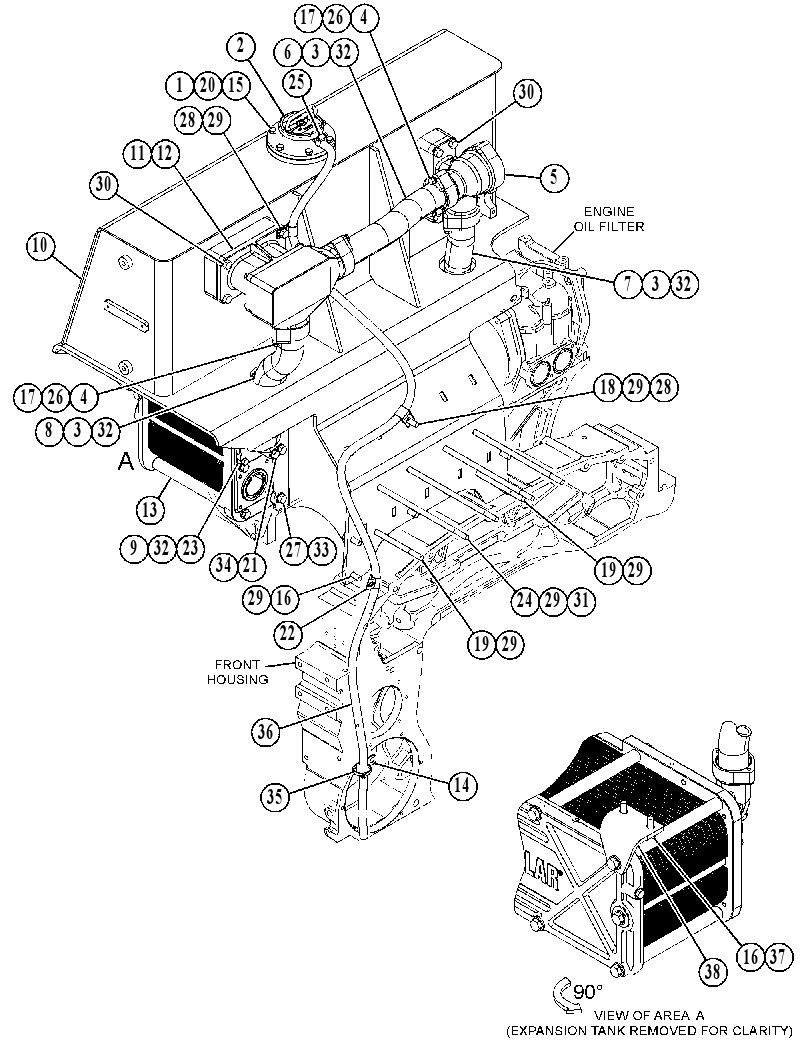 Бачок расширительный 4250829 CAT