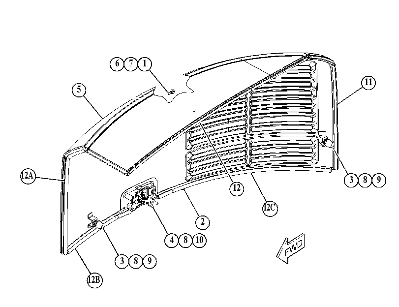 COVER GP-HOOD 5121110 CAT