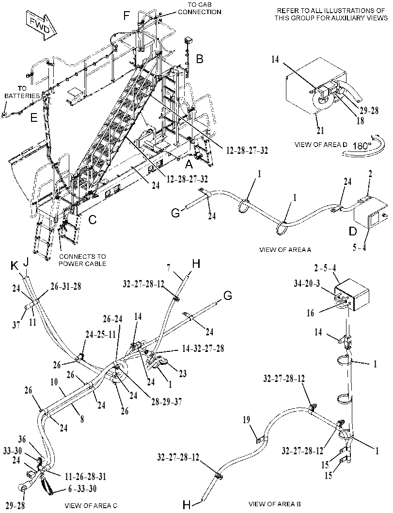 Проводка площадки 3639126 CAT