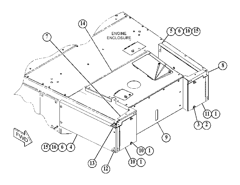 ENCLOSURE GP-HYDRAULIC TANK 4957241 CAT
