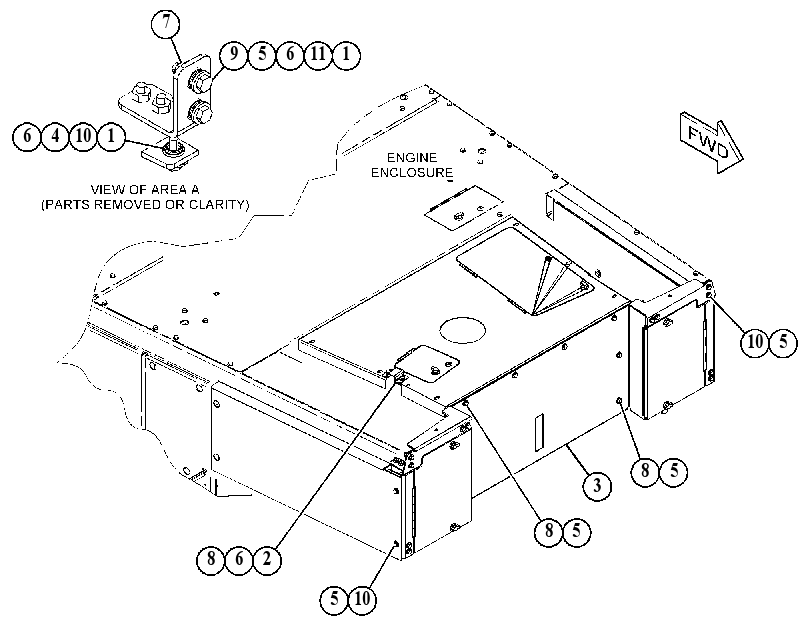 ENCLOSURE GP-HYDRAULIC TANK 4957243 CAT