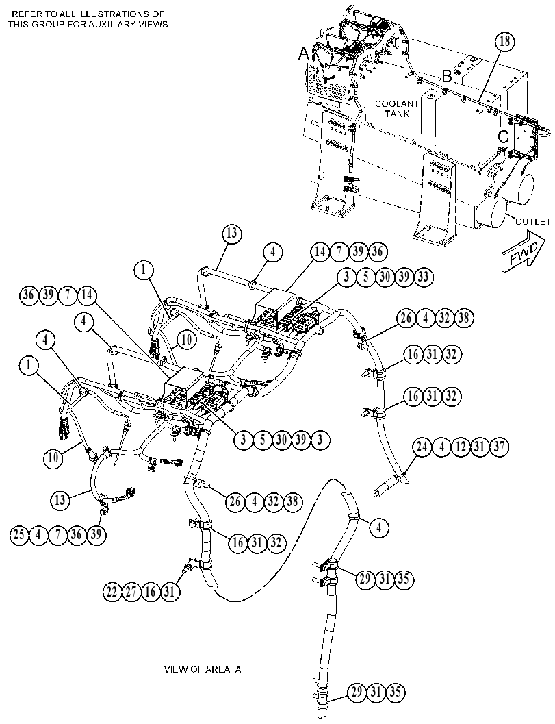 Проводка модуля AdBlue 5078582 CAT