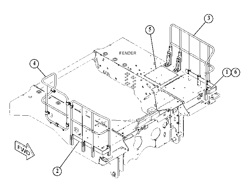 GUARDRAIL GP 5096451 CAT