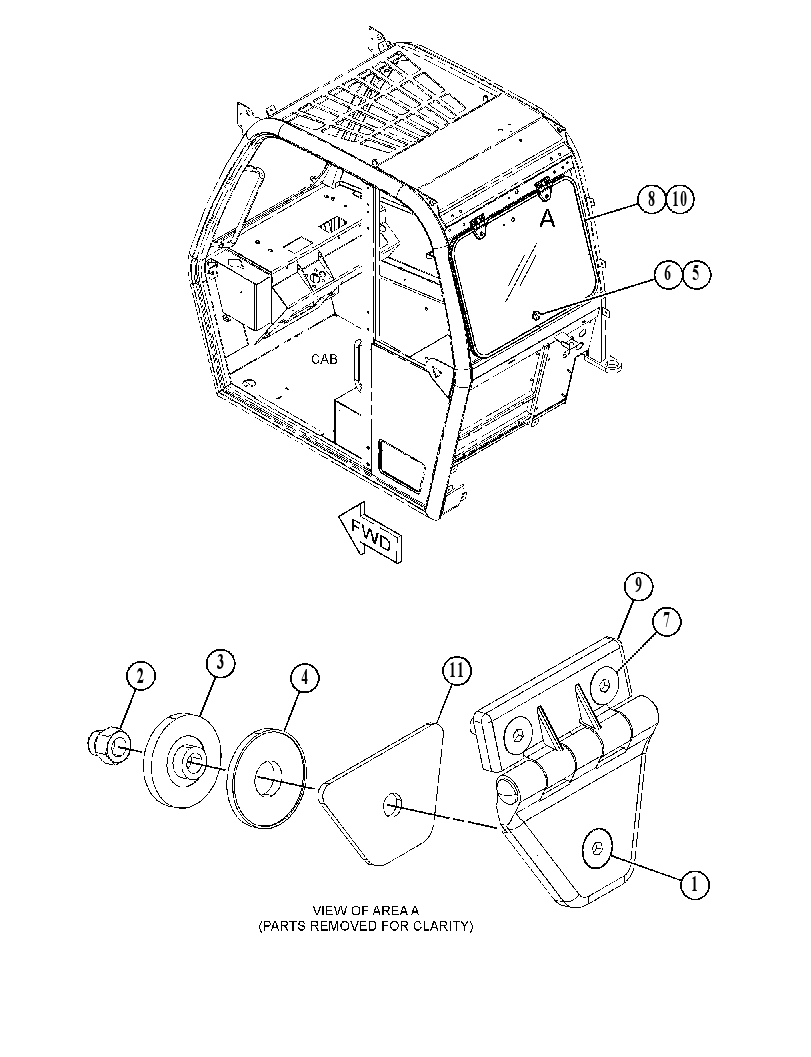 WINDOW GP-REAR 5108458 CAT