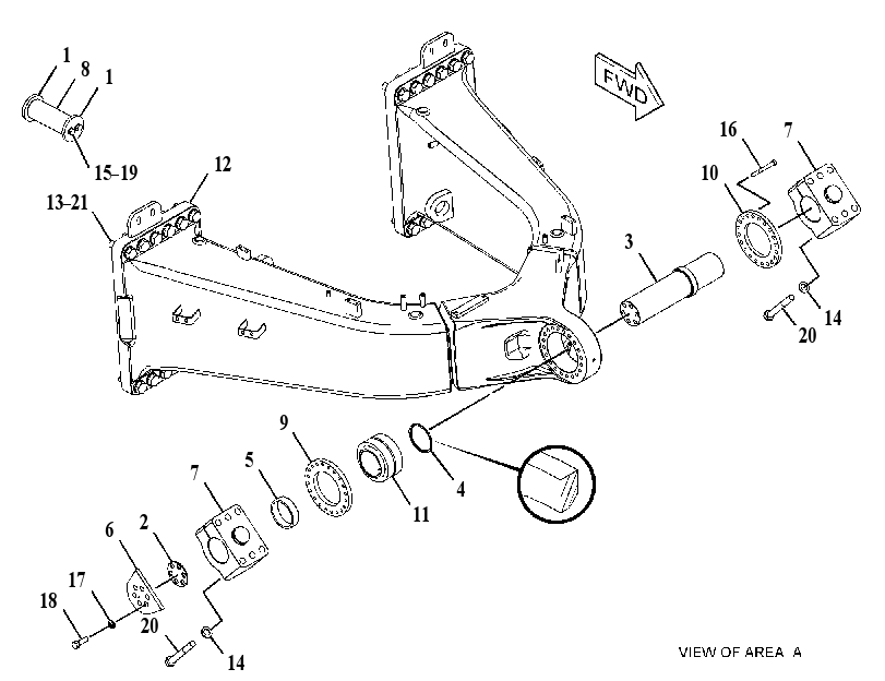 SUPPORT GP-AXLE HOUSING 3840740 CAT
