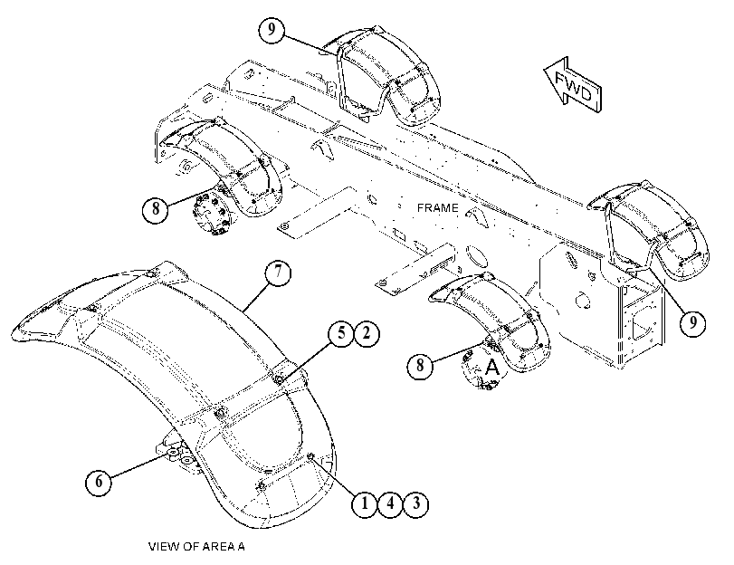 FENDER & MOUNTING GP 5110395 CAT