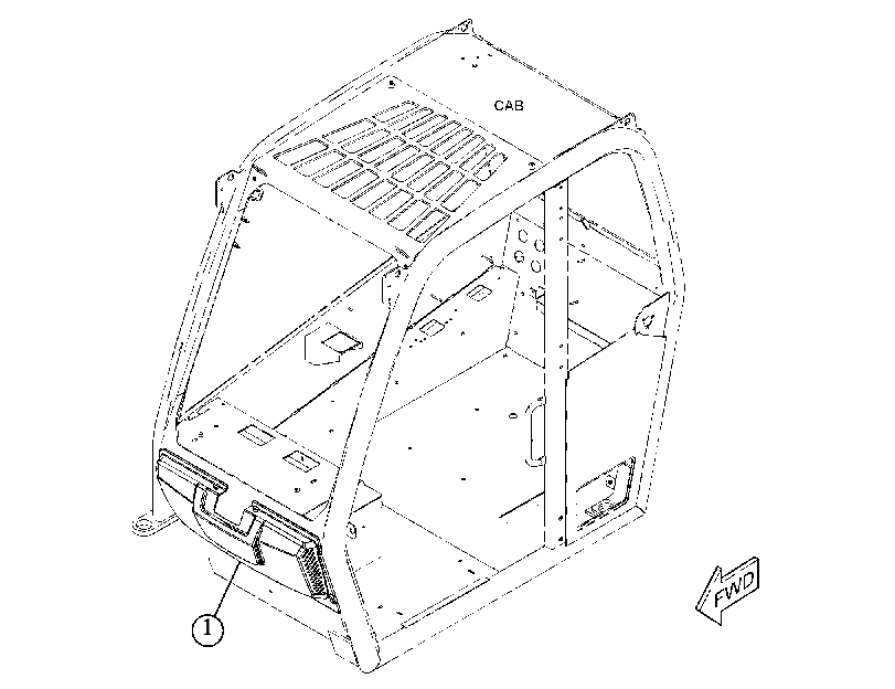 Крышка кабины 4598129 CAT