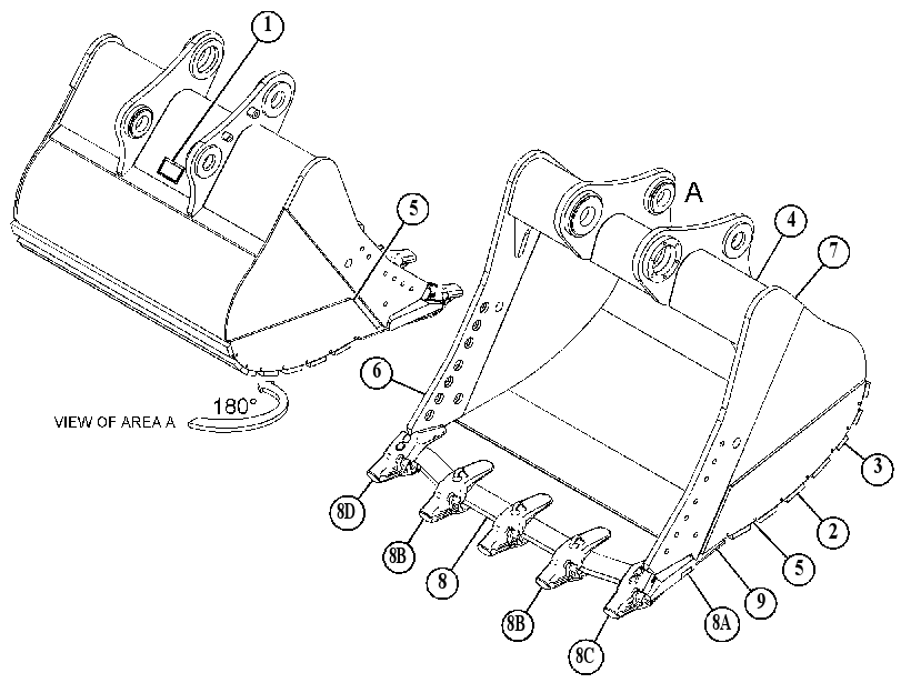 BUCKET AS-SEVERE SERVICE SPADE 4242274 CAT