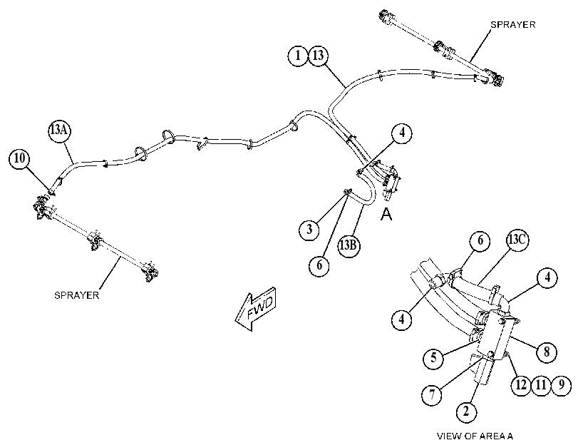 LINES GP-WATER SPRAY 4890030 CAT
