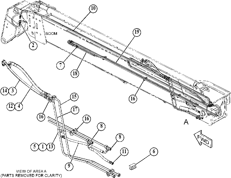 Трубопроводы стрелы 5119182 CAT