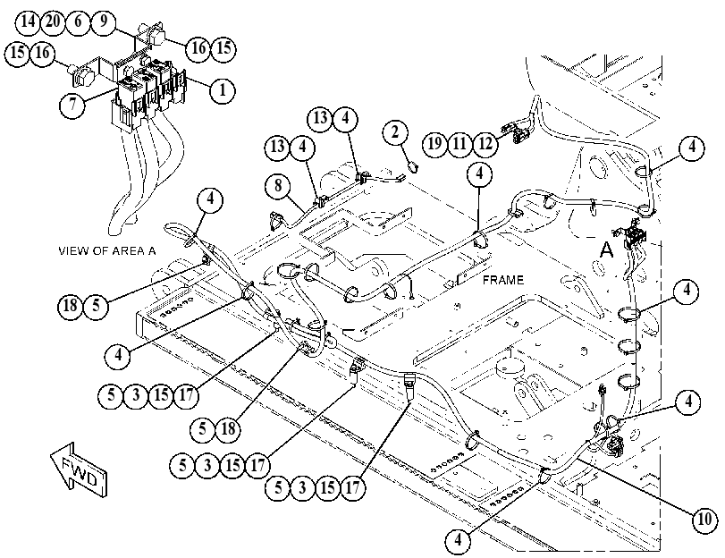 WIRING GP-HARVESTER HEAD 4814830 CAT
