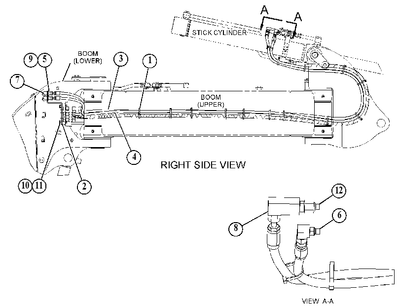 Трубопроводы стрелы 4515763 CAT