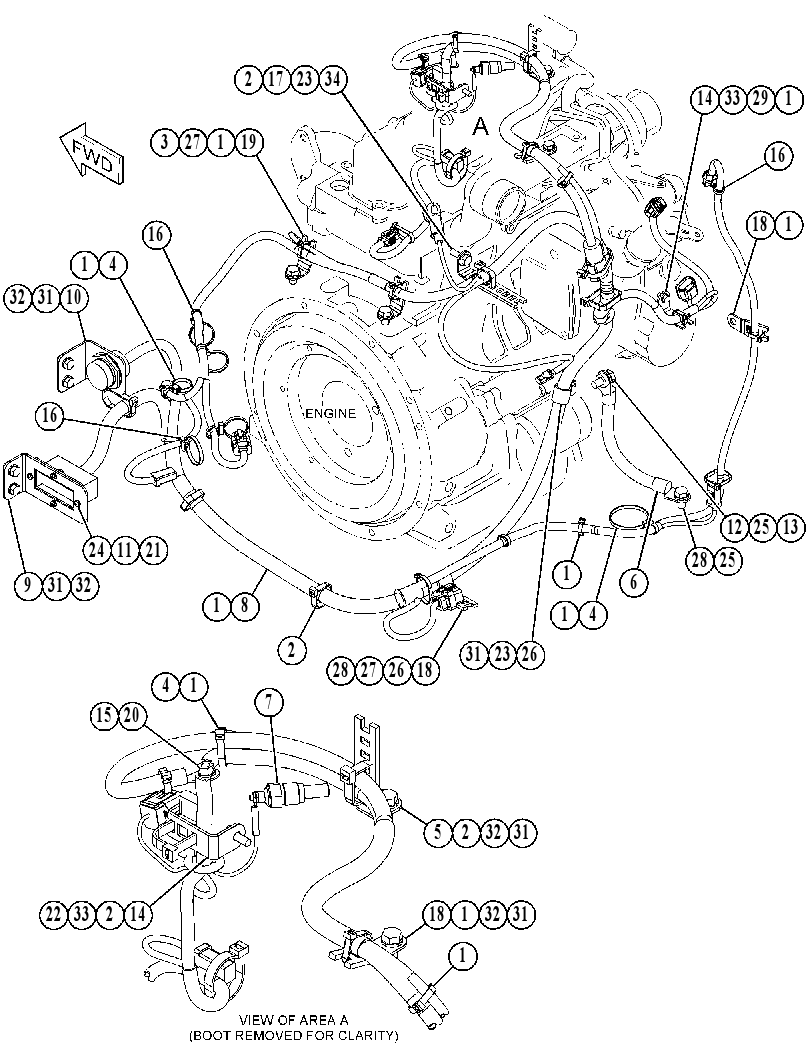 Проводка двигателя 4641202 CAT