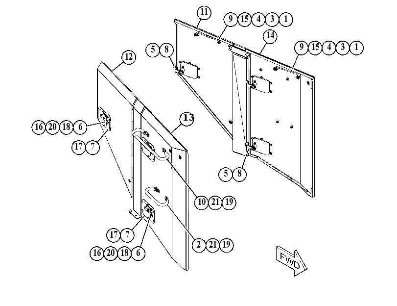 DOOR GP-HOOD 3747164 CAT