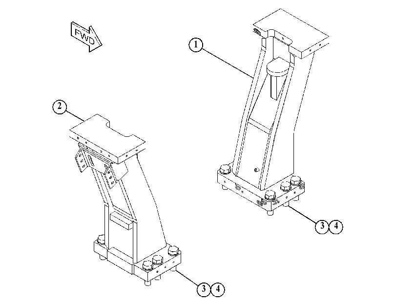 Крепление ROPS 4988736 CAT