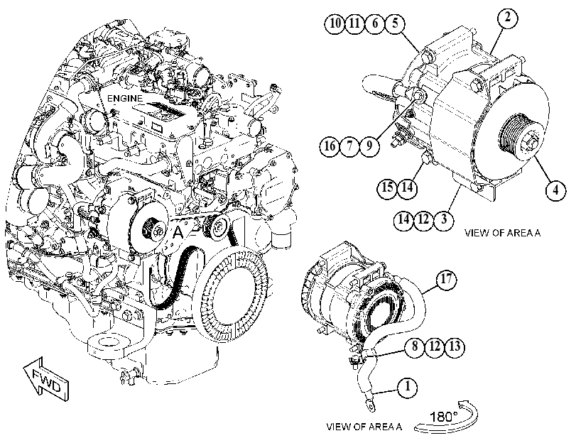 Генератор зарядный 4708887 CAT