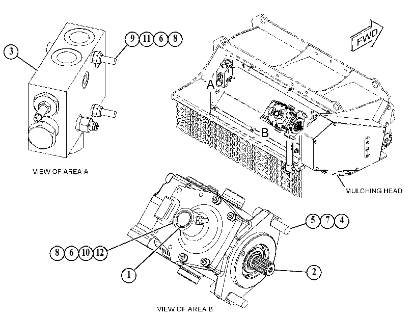 HYDRAULIC GP-MULCHING HEAD 5046069 CAT