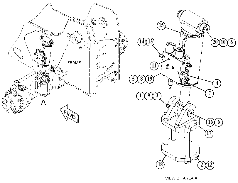 CYLINDER & MTG GP-FRAME LEVEL 4842908 CAT