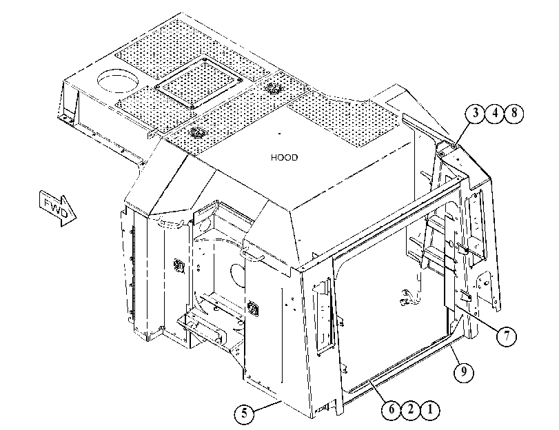 HOOD GP-FRONT 3021540 CAT