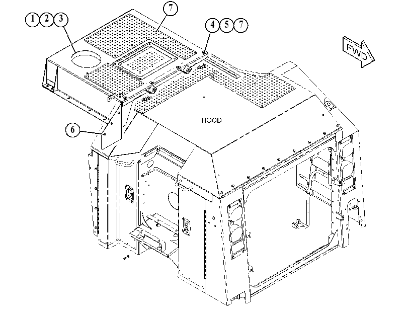 HOOD GP-REAR 3014214 CAT