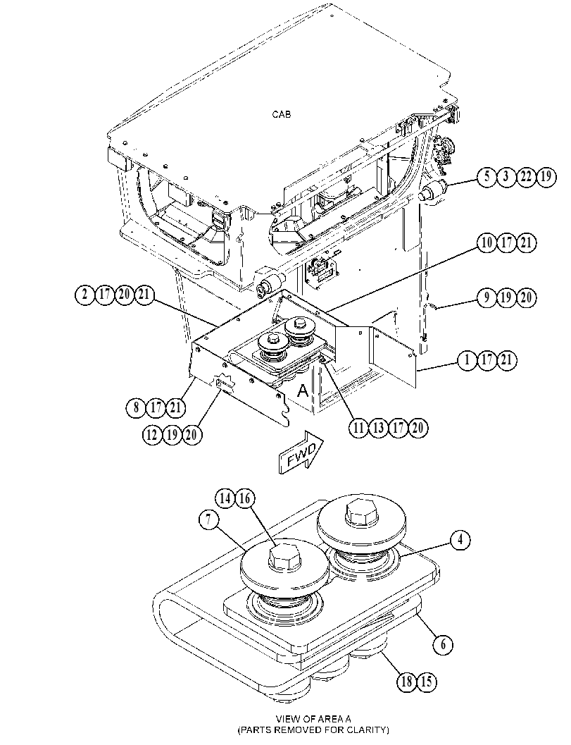 Крепление ROPS 4867826 CAT