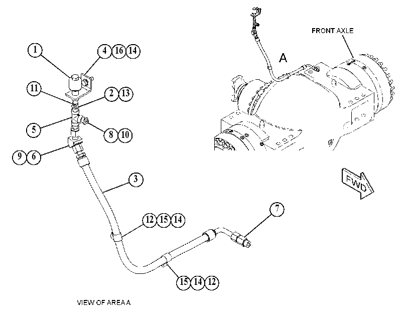 LINES GP-AXLE VENT 4844685 CAT