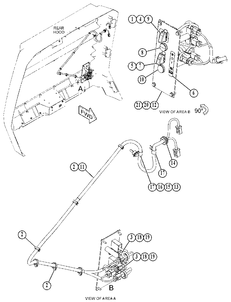 WIRING GP-HOOD 4821691 CAT